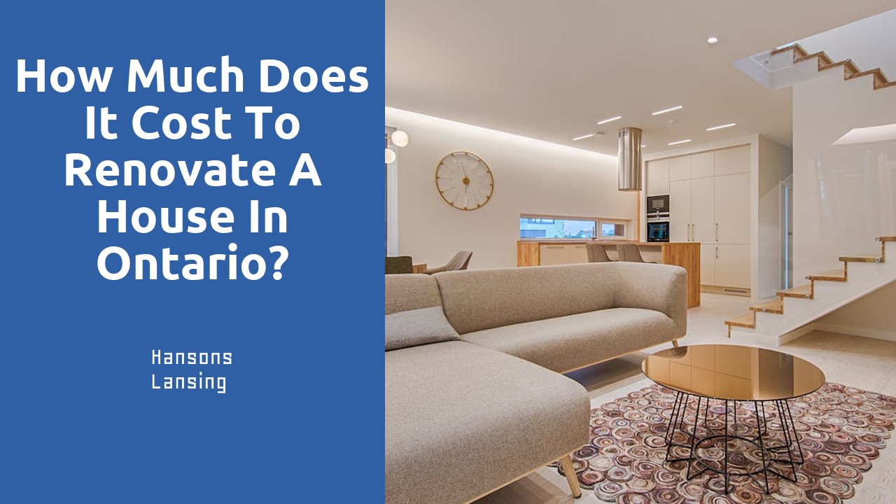 How much does it cost to renovate a house in Ontario?